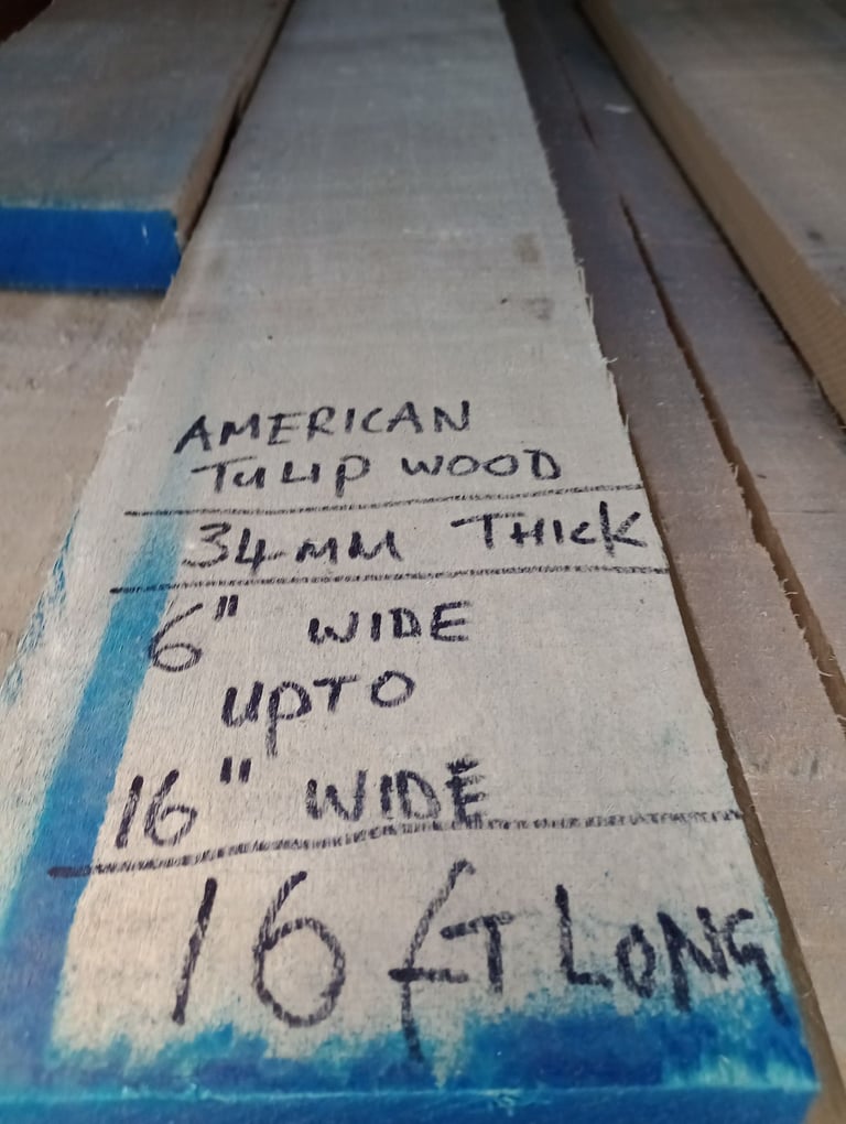 American tulip wood boards 