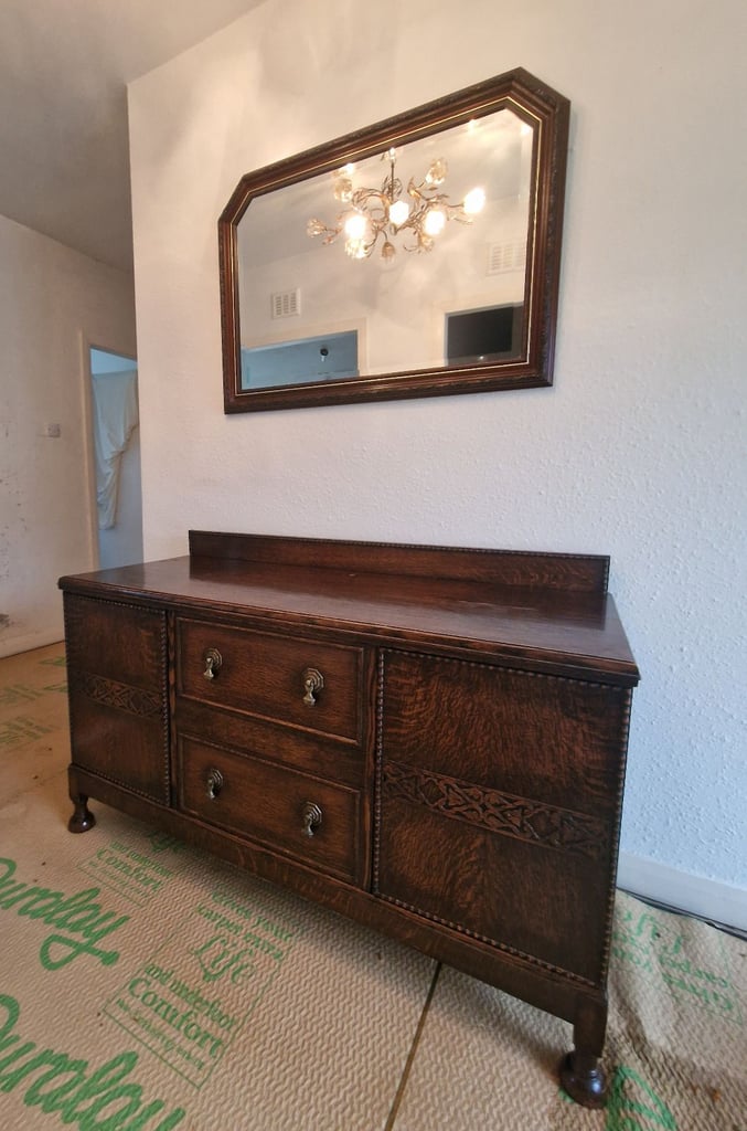 Sideboard and mirror 
