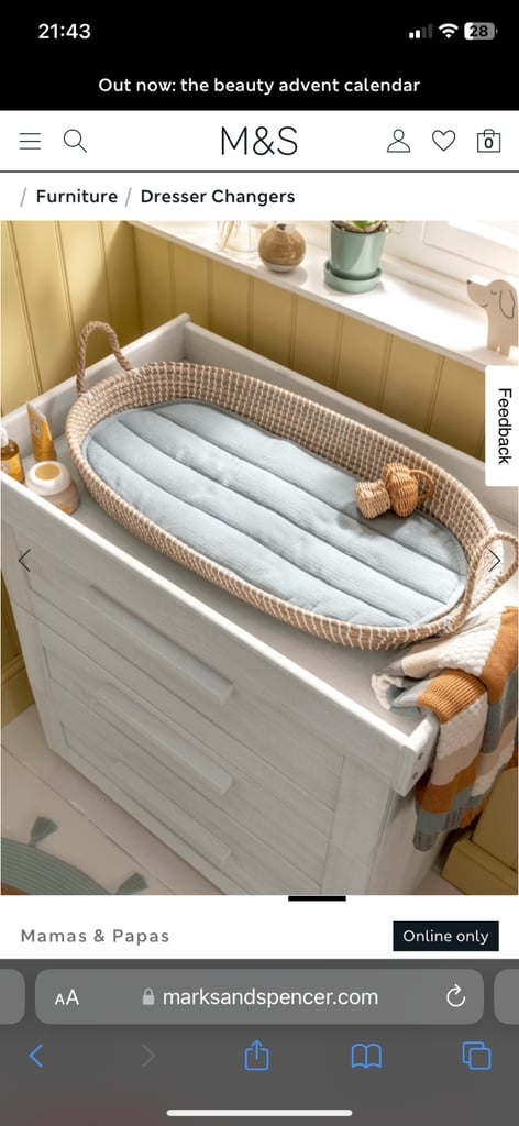 Mamas & Papas Atlas nursery furniture wardrobe and drawers