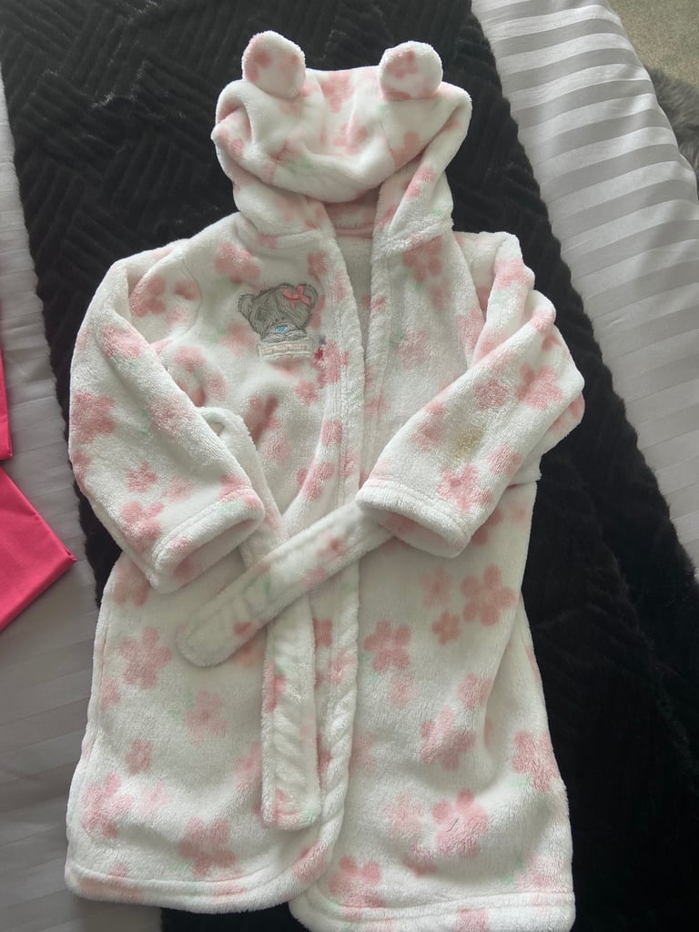 Set Of Pink Dinosaur Bed Linen & Tatty Teddy Dressing Gown 