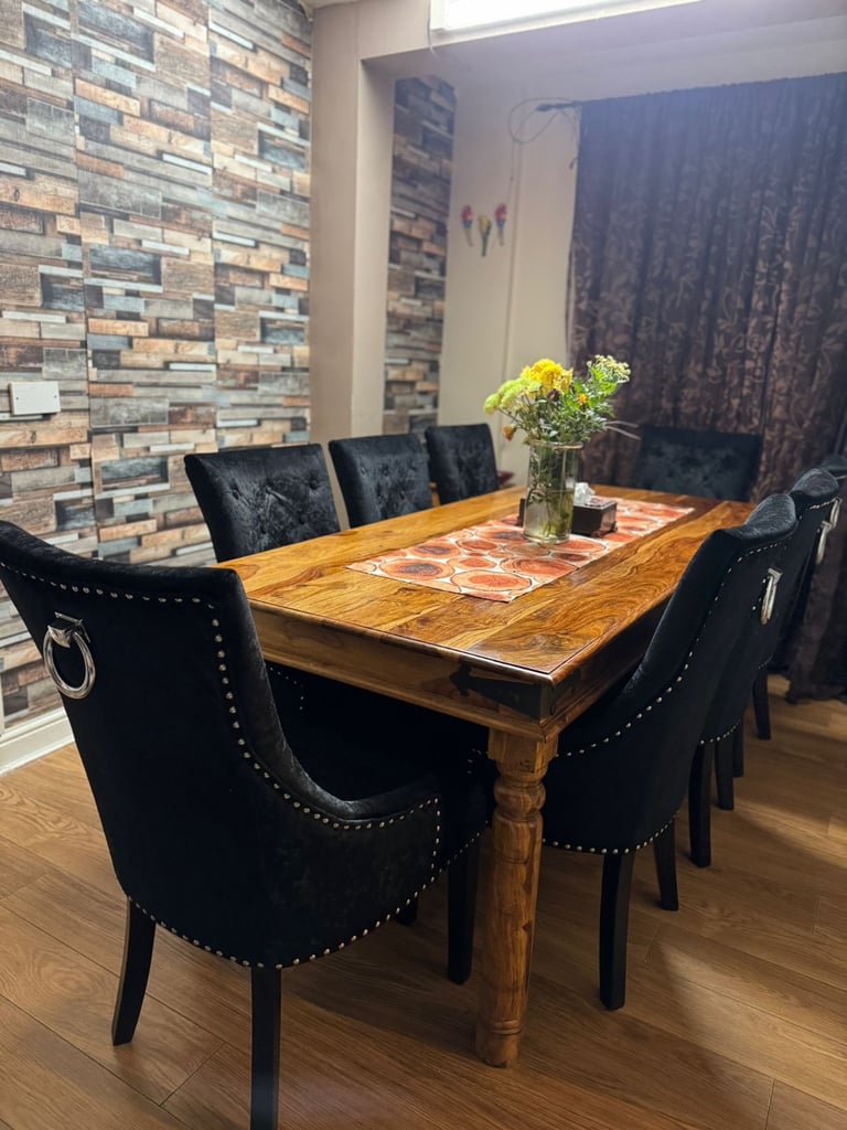 image for Dining table and 8 chairs
