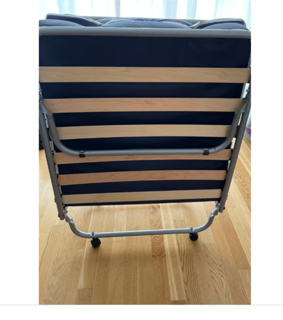 EVERGREENWEB Folding Bed Frame with strong Iron AND MATTRESS RRP £259