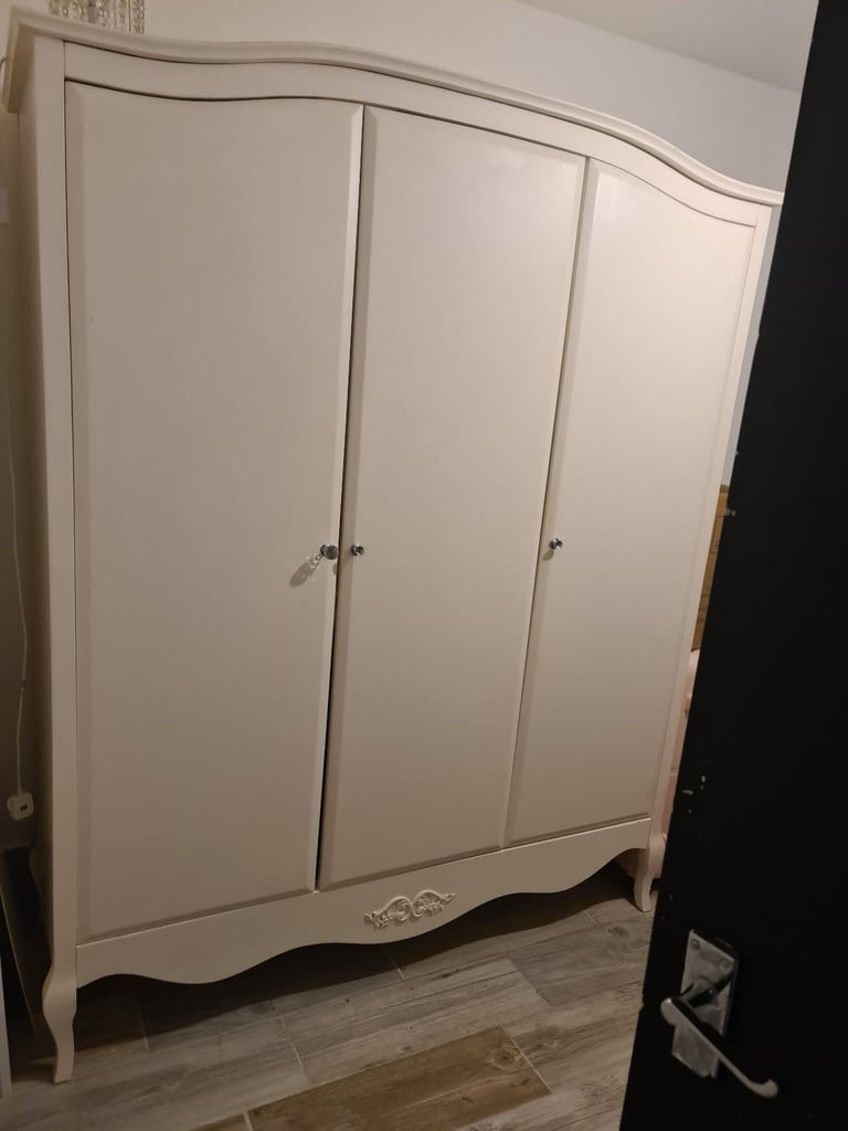 White triple wardrobe 