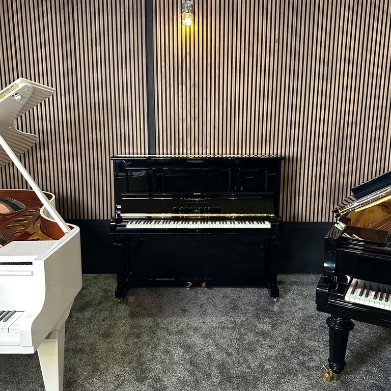 Fully Restored Steinway & Sons Model K Upright Piano Black | Delivery, Stool, Tuning, Warranty