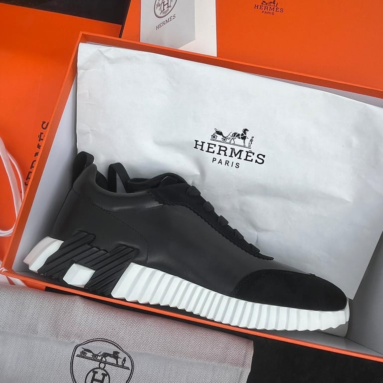 image for Men’s Hermes bouncing H sneakers black white Grey