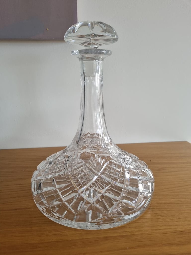 Royal Brierley Lead Crystal Ships decanter