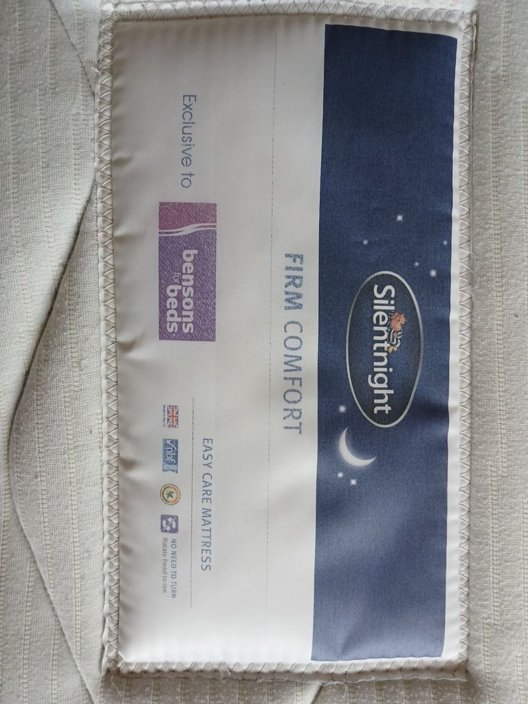 Single 2-drawer Divan Bed w/ Mattress and Headboard 