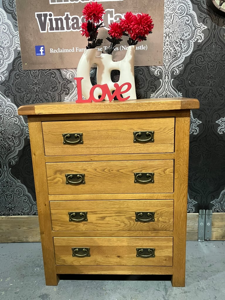 Stunning Oak Furniture Land 4 Drawer Chest of Drawers - Delivery | in  Newcastle, Tyne and Wear | Gumtree