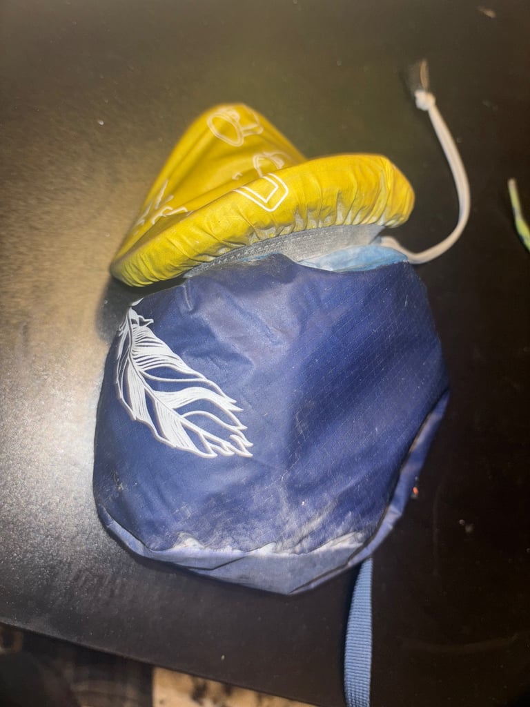 Climbing shoes, harness chalk etc.