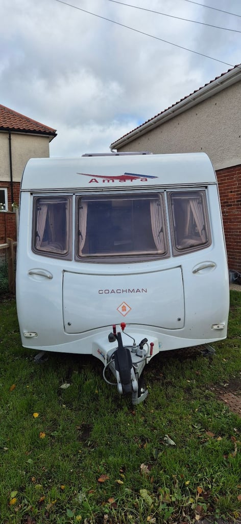 4 berth caravan fixed bed with motor mover 
