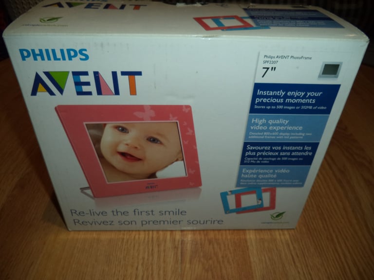 BNIB Philips Avent Digital PhotoFrame SPF2207 7" Baby Kids