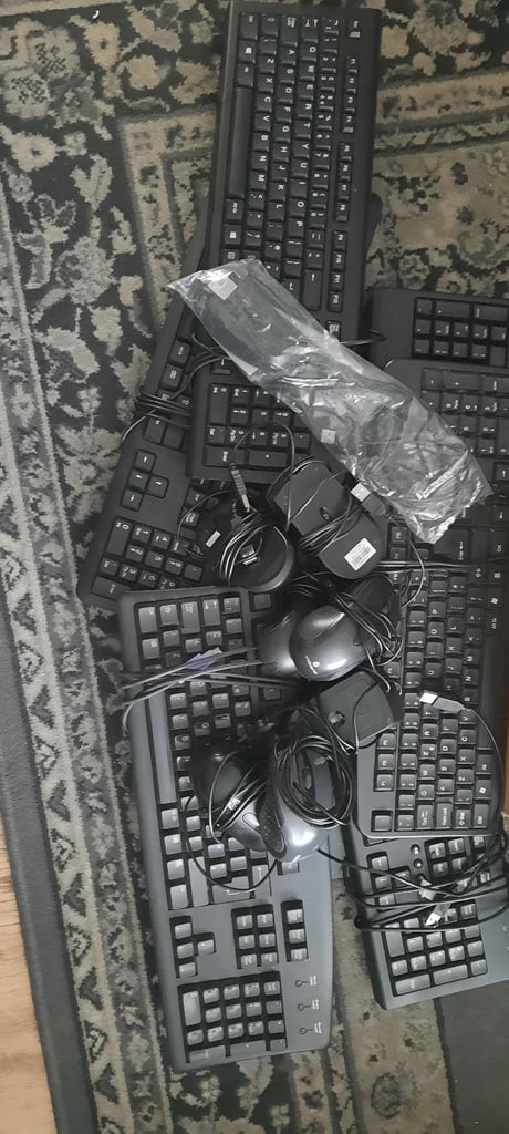 image for Joblot of Wired/Wireless Black Keyboards + Mices