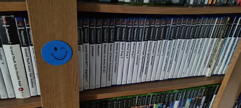 Games and consoles for sale.