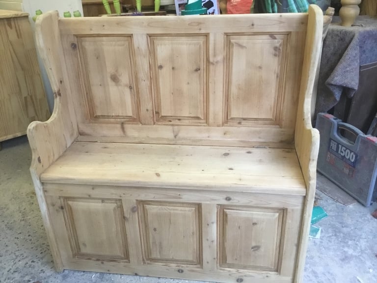 VINTAGE PINE MONKS BENCH