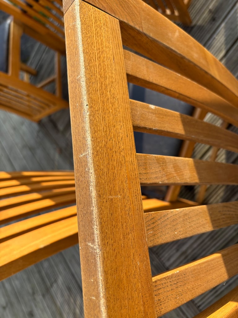 4 Solid Oak Dining Chairs