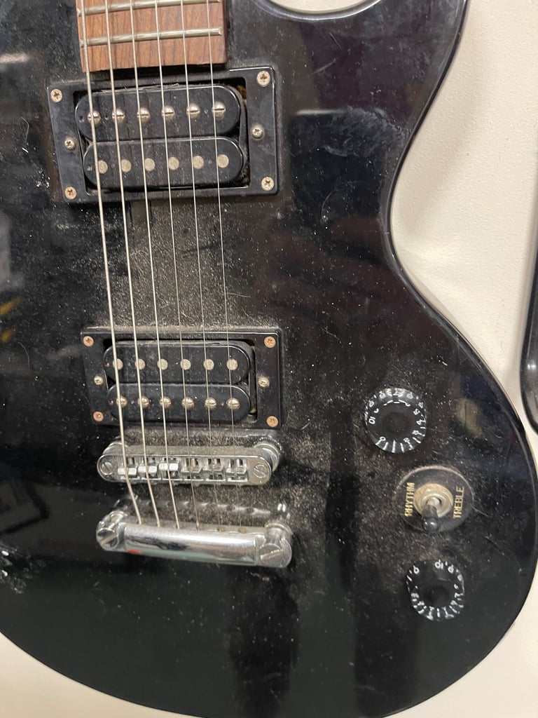 Tenson Black lp style rock electric guitar 4/4 Right Handed 6 String