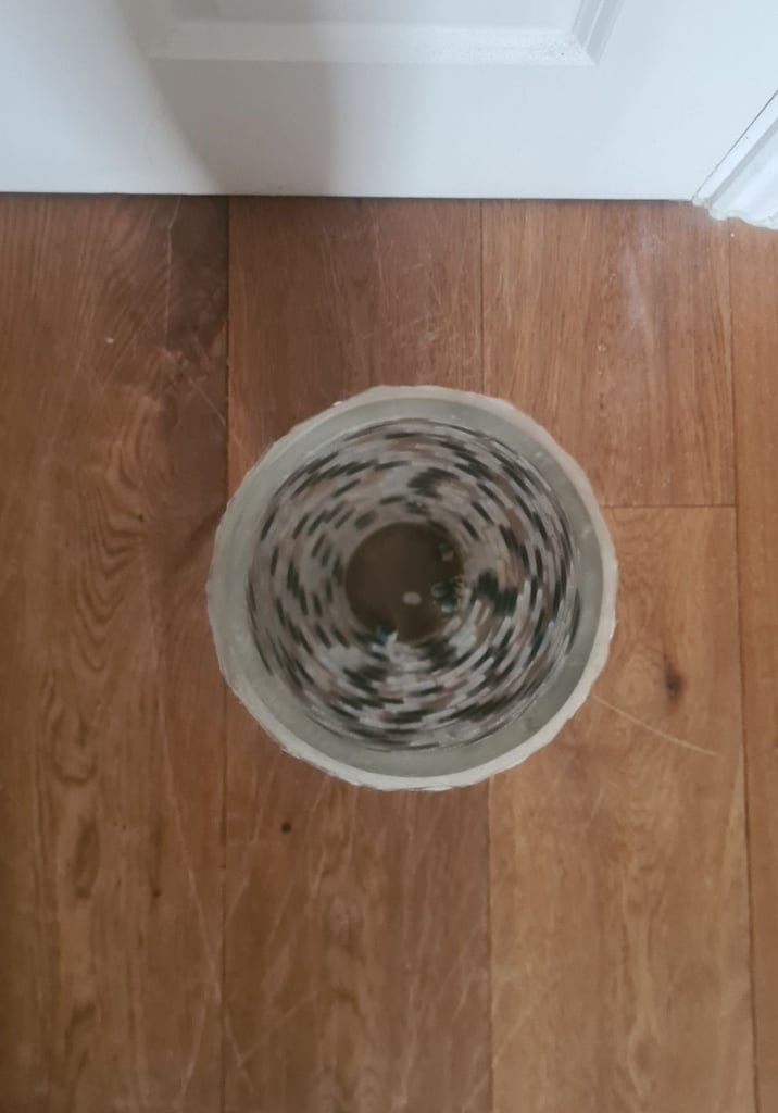 Mirrored mosaic tall vase