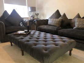4 seater , 2 seater snuggle chair and large footstool