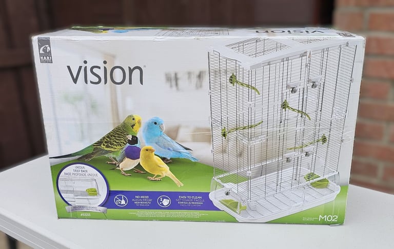 Vision Budgie Bird Cage M02 L62.5 x W39.6 x H87 cm (Budgies, Canaries, Lovebirds Finches)