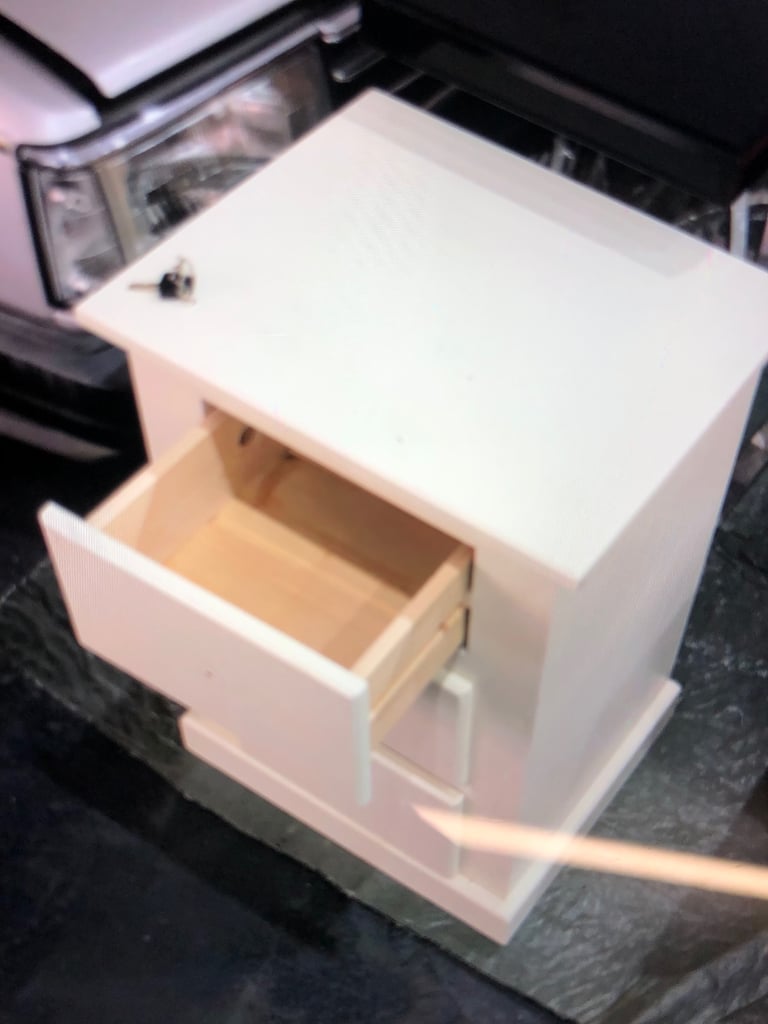 image for Cream bedside table for sale 