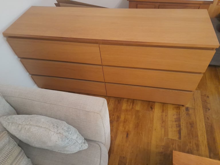 image for Ikea malm 6 oak bedroom furniture 