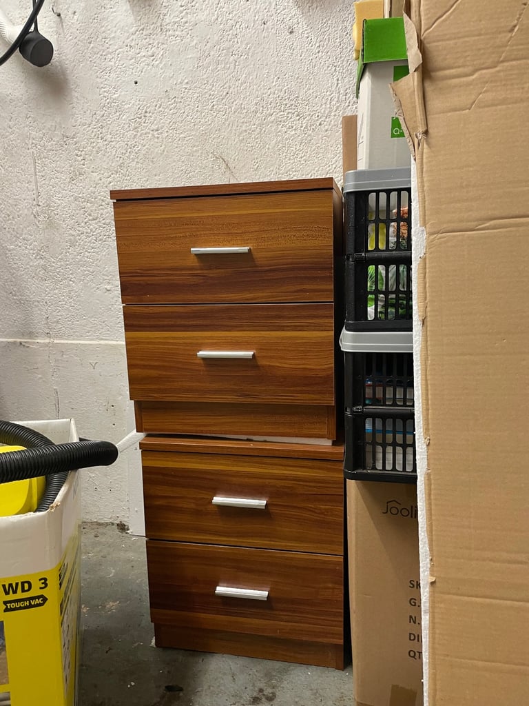 Dark woood teak bedside tables 