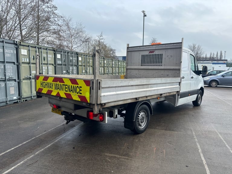 2012/70 MERCEDES SPRINTER DROPSIDE CREW CAB WHITE PICK UP 1 OWNER 