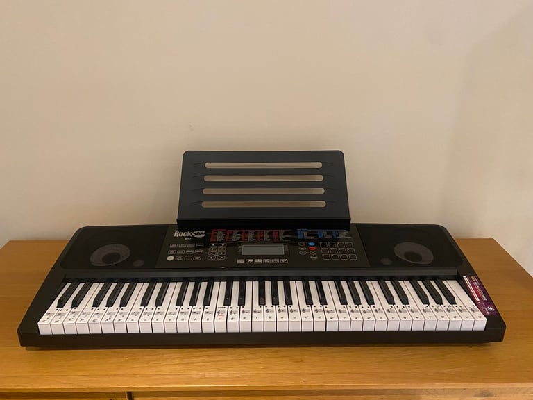 Rockjam keyboard, stand, stool & headphones