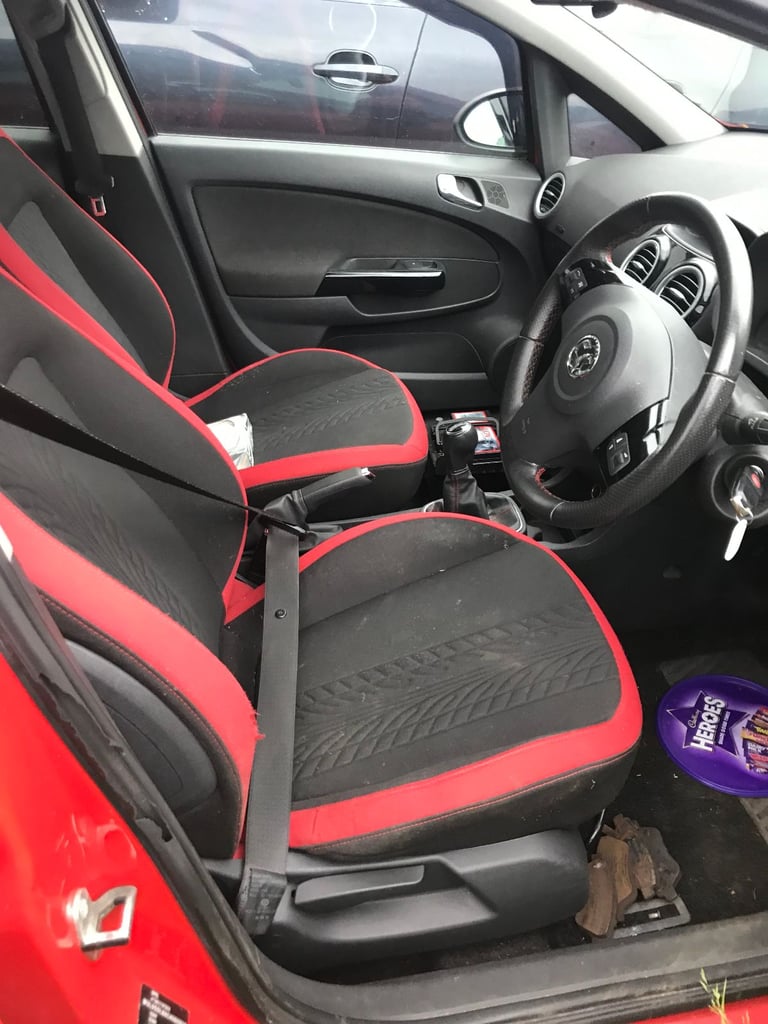 image for VAUXHALL CORSA D SRI 2010-2014 LIMITED EDITION 5DR INTERIOR SEATS SET BLACK & RED