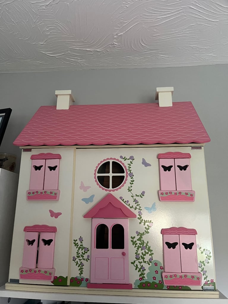 Wooden Dolls House with accessories 