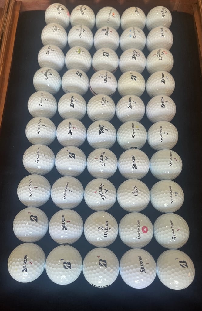 Box of 50 Top Quality Mixed Brand Golf Balls