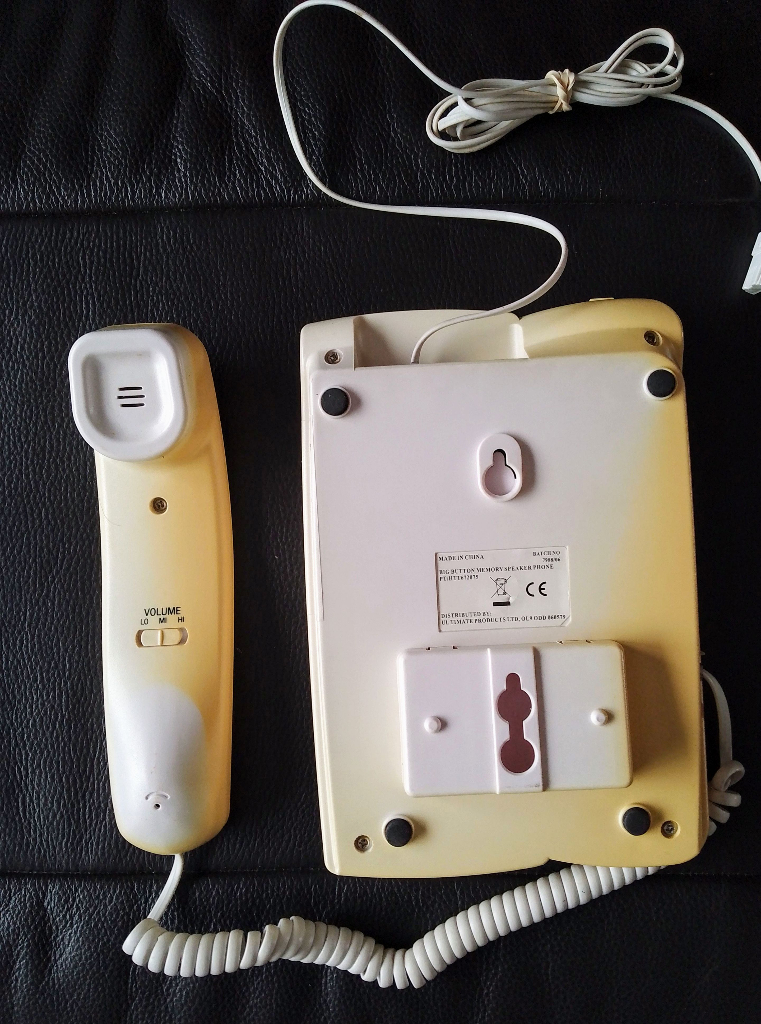 Big Button Telephone for use, or theatre prop