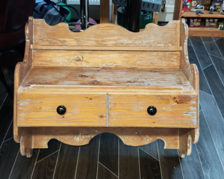 Antique shelves/storage/drawers