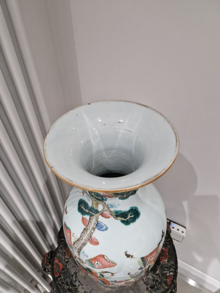 Antique Chinese Famille Verte Vase 