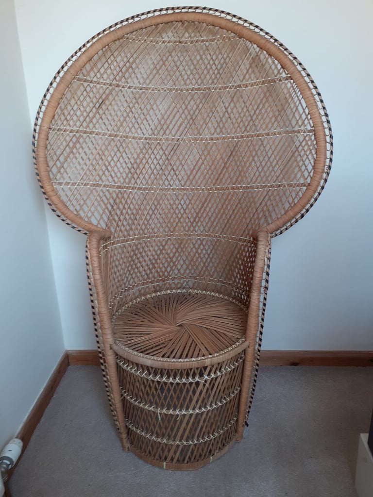 image for Vintage Peacock wicker chair 