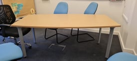 Office Meeting Boardroom Conference table in beech- seats up to 6