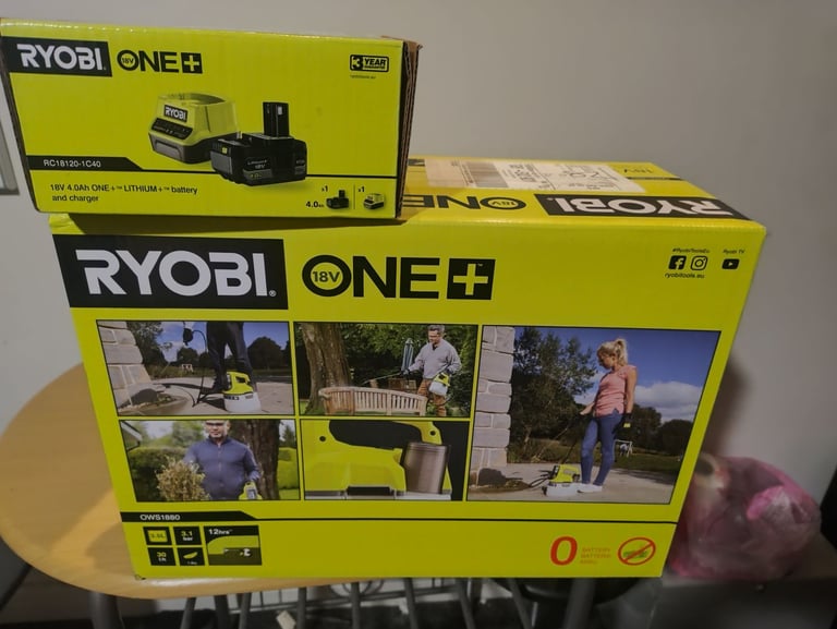 image for Ryobi cordless weed sprayer and battery pack