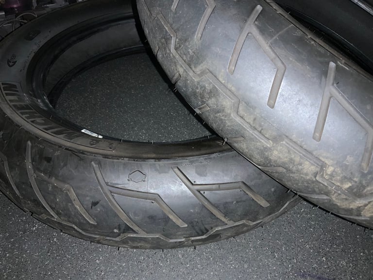 Two Harley Davidson tyres 
