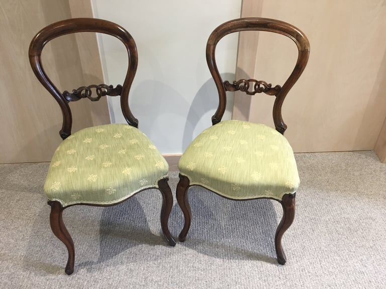 Two Antique Balloon Back Chairs