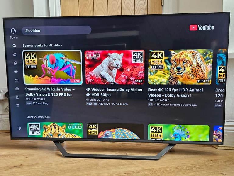 Hisense 55 inch Frameless Smart 4K UHD TV, Apps,