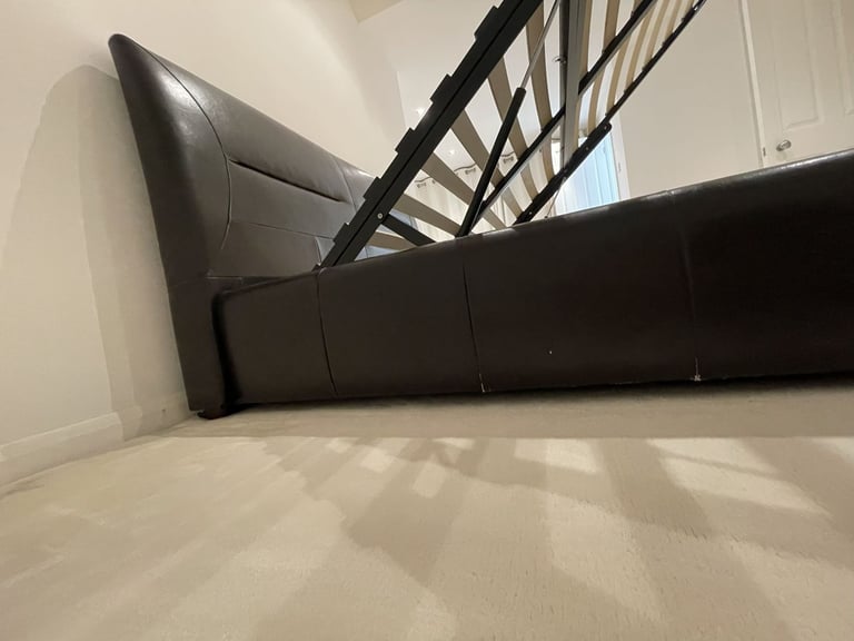 King Size Faux Leather Ottoman Bed Frame