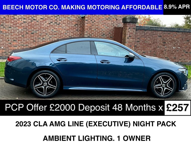 2023 Mercedes-Benz CLA 1.3 CLA180 AMG Line (Executive) Coupe 7G-DCT Euro 6 (s/s) 4dr COUPE Petrol...