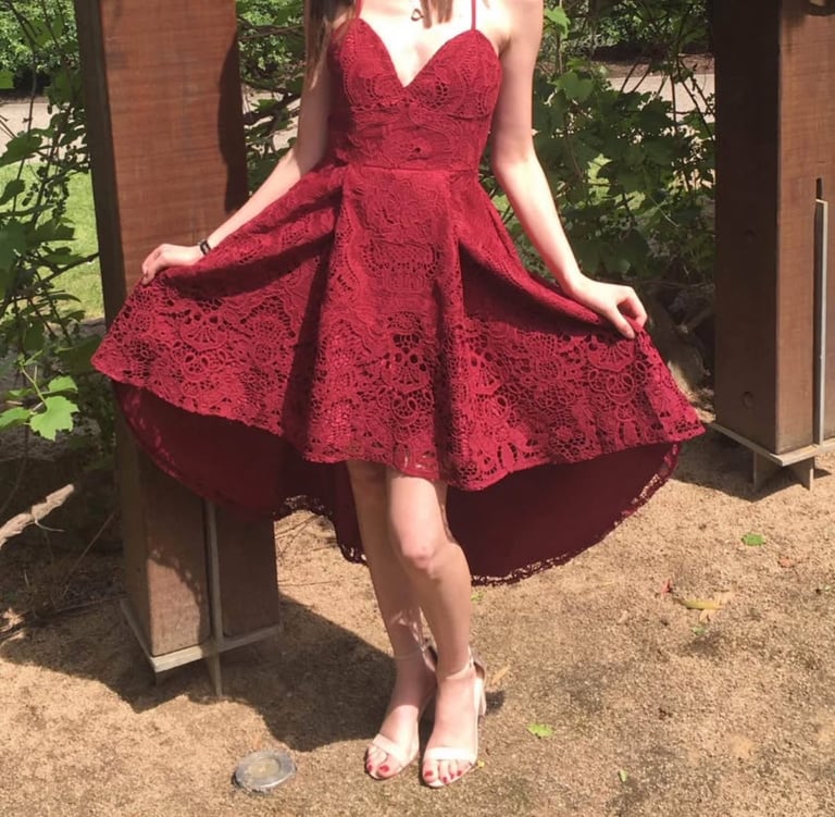 Red Lace Formal Dress