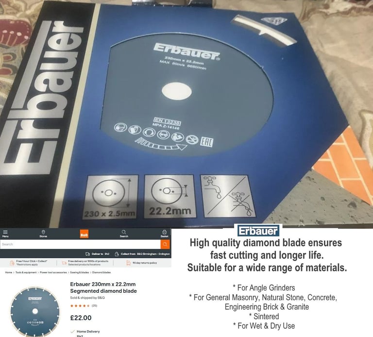 image for Masonry Diamond Cutting Blade (Size: 230mm / 9")