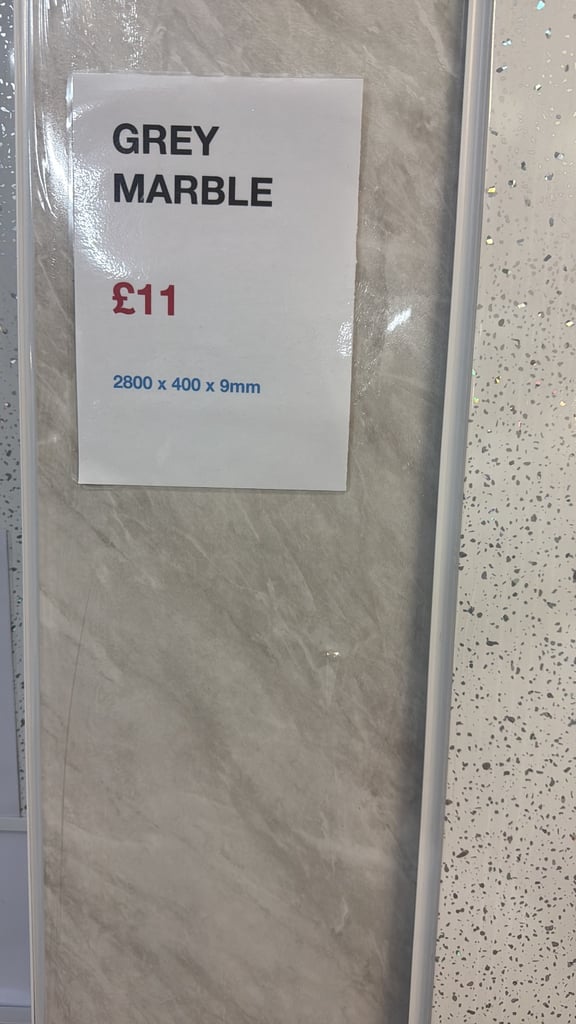 Wet Wall Panels bathroom CS PVC Cladding (2.4m x 1m x 10mm)