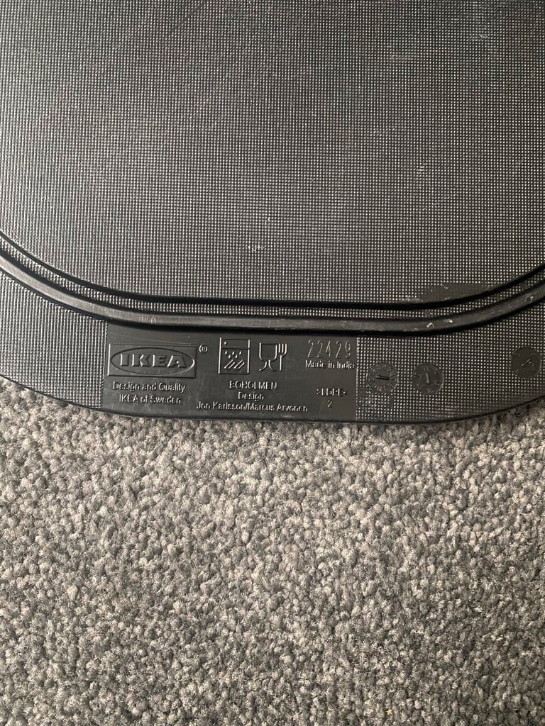 Black chopping board from ikea 
