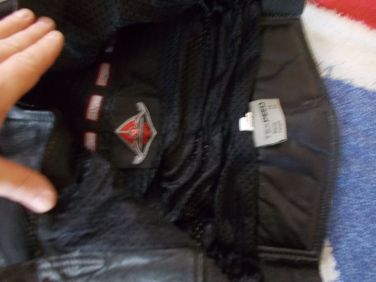 Texpeed Motorcycle Trousers Mens Size W38 L34 Black Leather