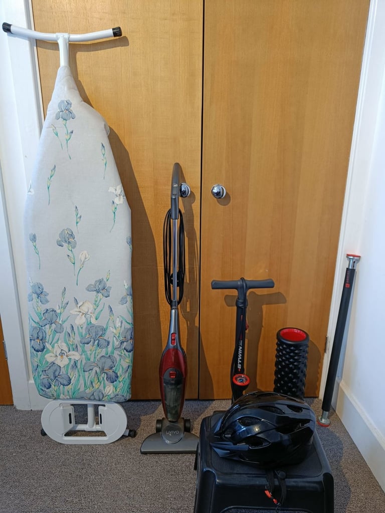 image for Vacuum cleaner, step stool, pull-up bar, ironing board