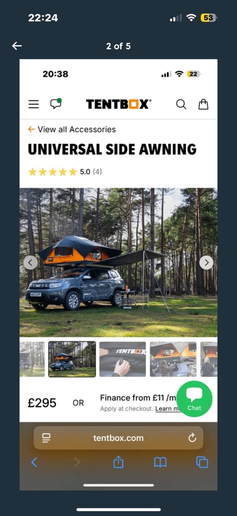 Tentbox universal awning