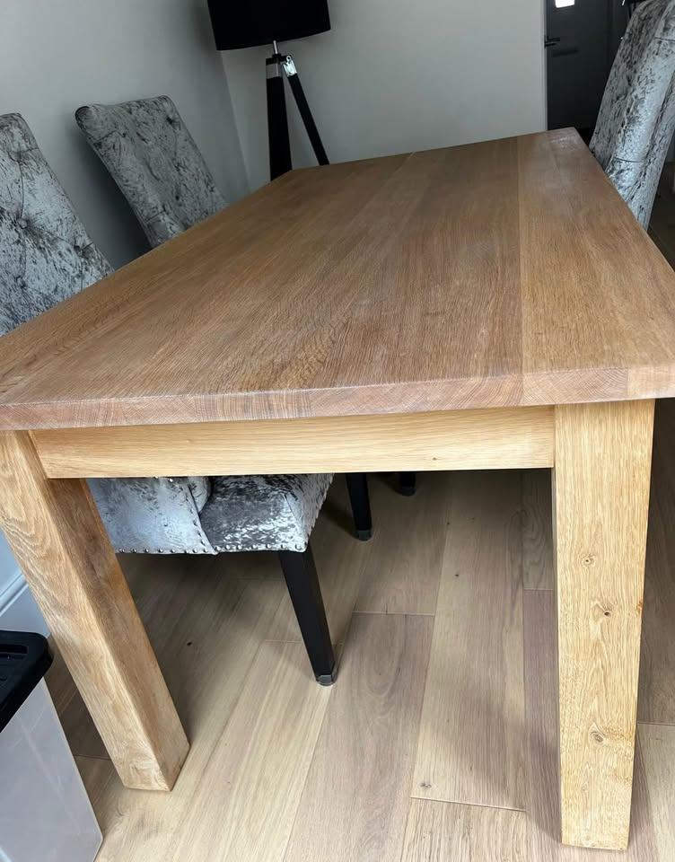 Solid Oak Dining Table (chairs not included)